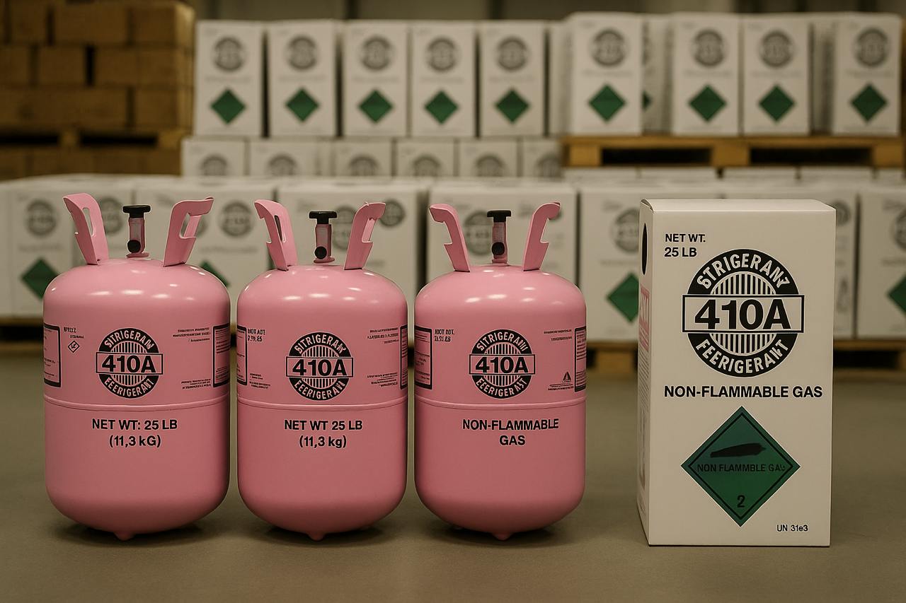 Refrigerante R-410A - Botella de 25 lb (11,3 kg)
