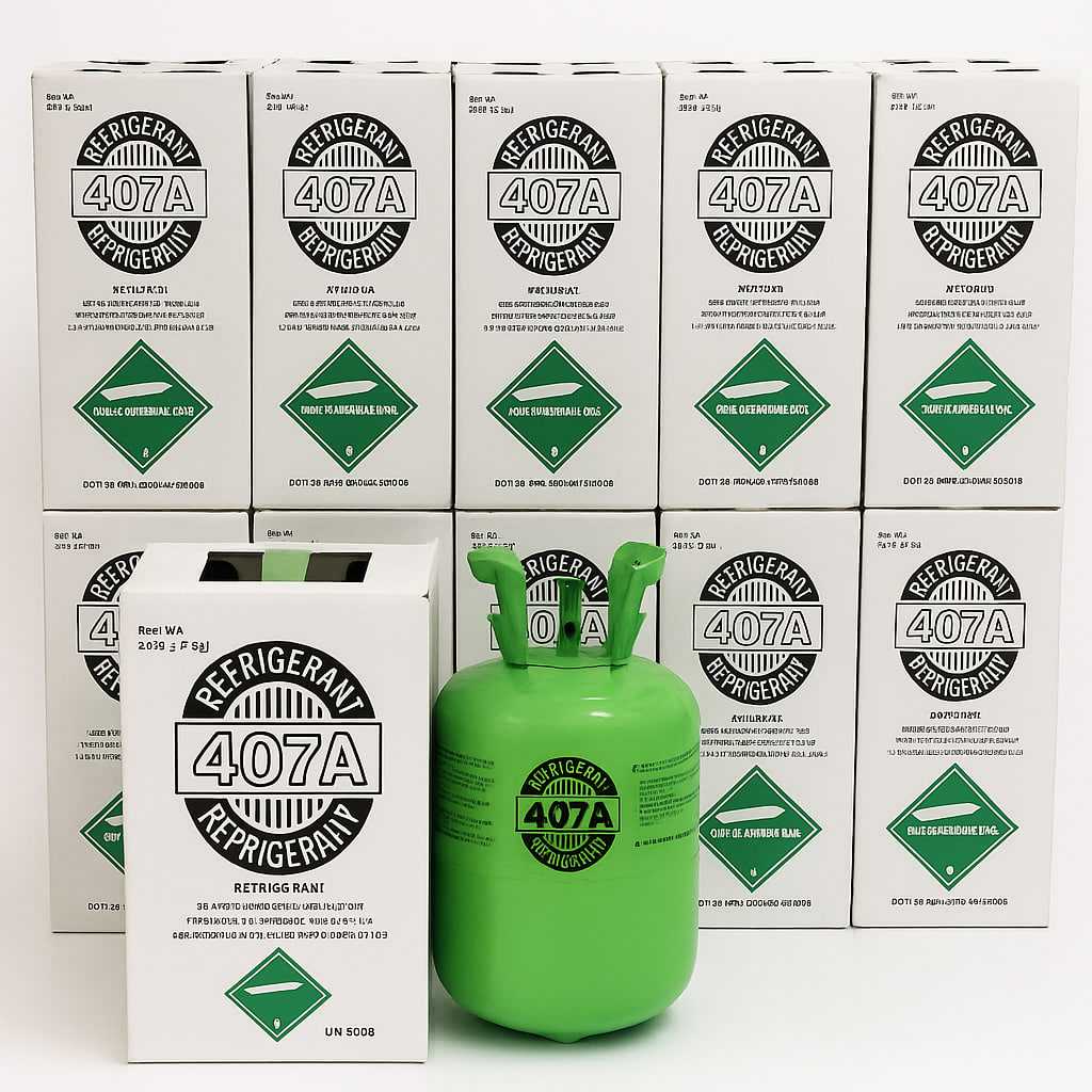 Refrigerante R-407A – Botella de 25 lb (11,3 kg)