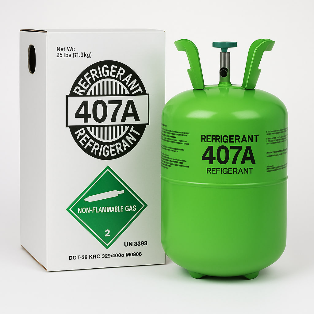 Refrigerante R-407A – Botella de 25 lb (11,3 kg)