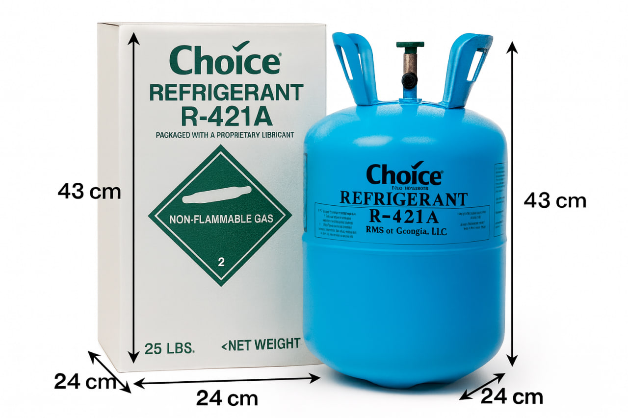 Refrigerante R-421A – Botella de 25 lb (11,3 kg)