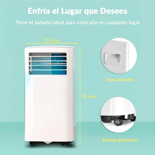 Aire acondicionado portátil COMFEE Pingüino 8000 BTU, silencioso, kit ventana, 3 en 1